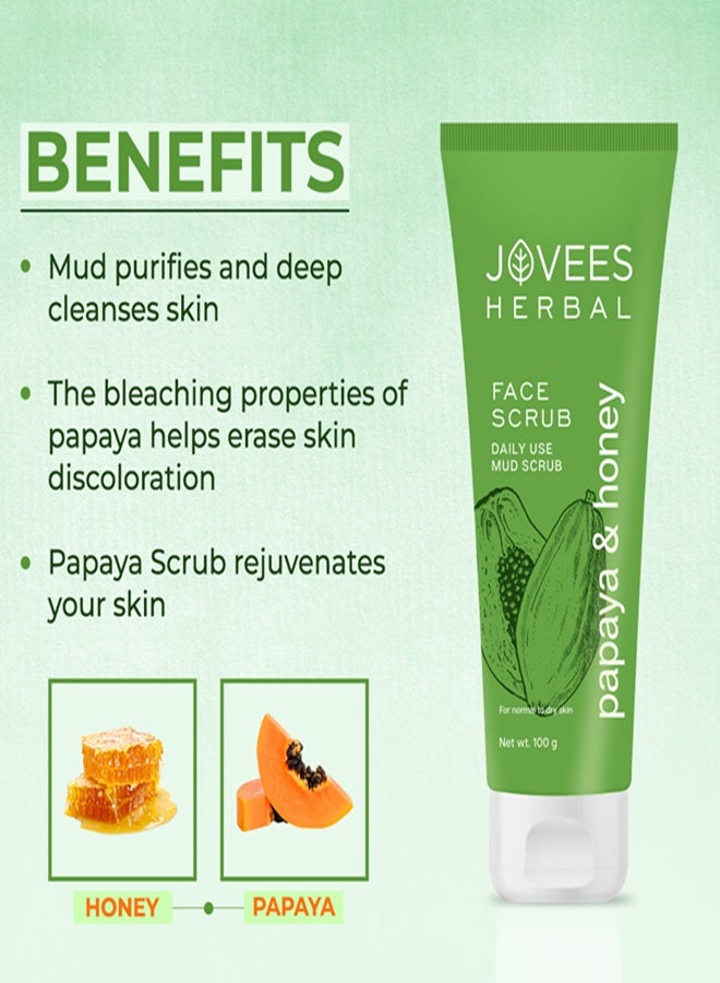JOVEES HERBAL Honey And Papaya Face Scrub 100 Ml - Image 3
